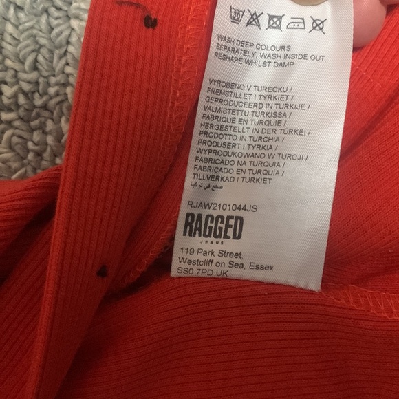 Red cropped ragged priest top. Grunge, y2k - Picture 4 of 5